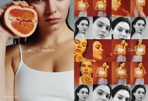 Кендалл Дженнер в рекламе Calvin Klein, 2016 год