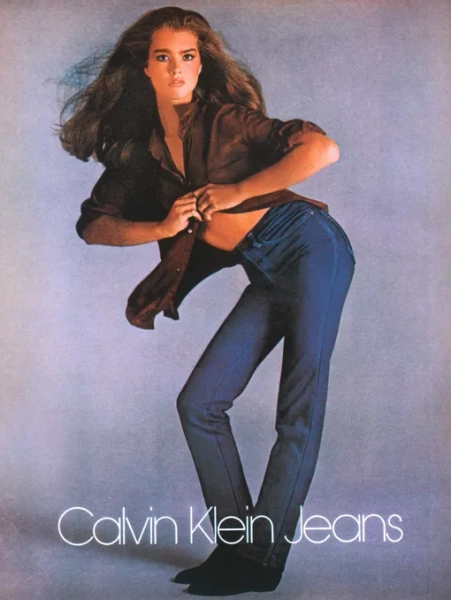 Брук Шилдс в рекламе Calvin Klein в 1980 году
