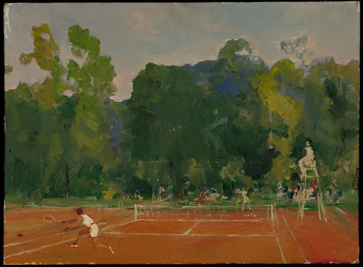 Петр Блеткин, На теннисном корте. 1934 год