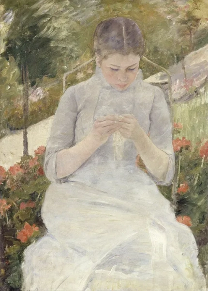 «Девушка в саду». Мэри Кассат, 1882 год