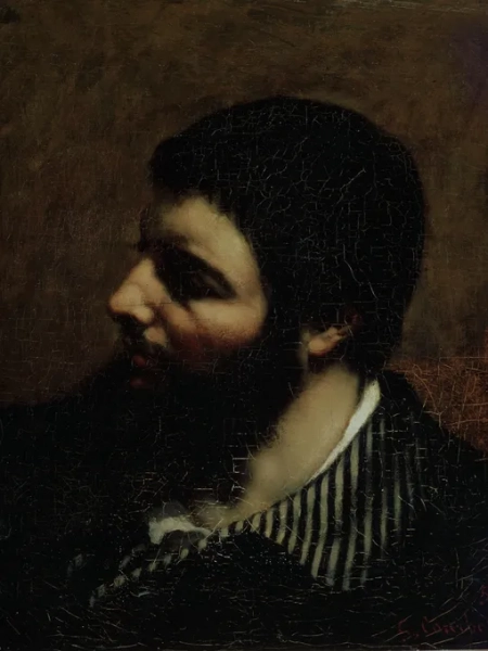 Гюстав Курбе. «Автопортрет с полосатым воротником», 1854 год