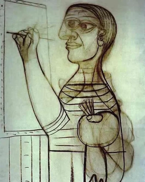 Пабло Пикассо. «Художник за работой», 1938 год