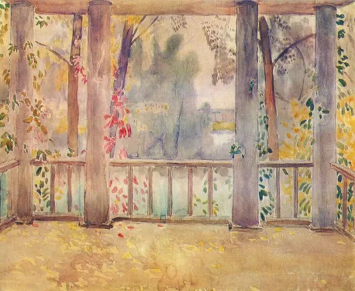 Виктор Борисов-Мусатов. «Балкон осенью», 1905 год