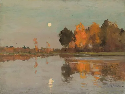 Левитан Исаак. «Сумерки. Луна», 1889 год