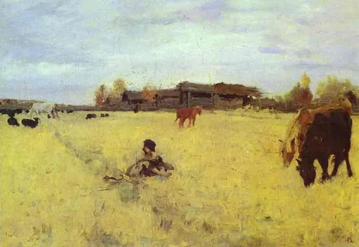 Серов Валентин. «Октябрь. Домотканово», 1895 год