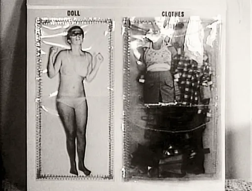 Кадр из фильма Синди Шерман «Одежда для куклы» (Doll Clothes), 1975 год